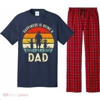 Happiness Is Being A Dad Father's Day Retro Sunset Pajama Set thumb 0
