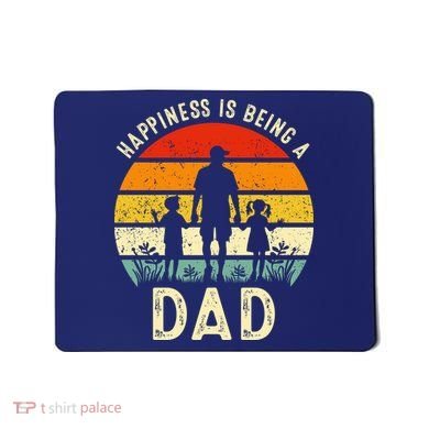 Happiness Is Being A Dad Father's Day Retro Sunset Mousepad