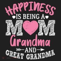 Happiness Is Being A Mom Grandma And Great Grandma Great Gift Beanie thumb 2