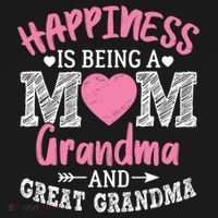 Happiness Is Being A Mom Grandma And Great Grandma Great Gift Women's Hoodie thumb 2