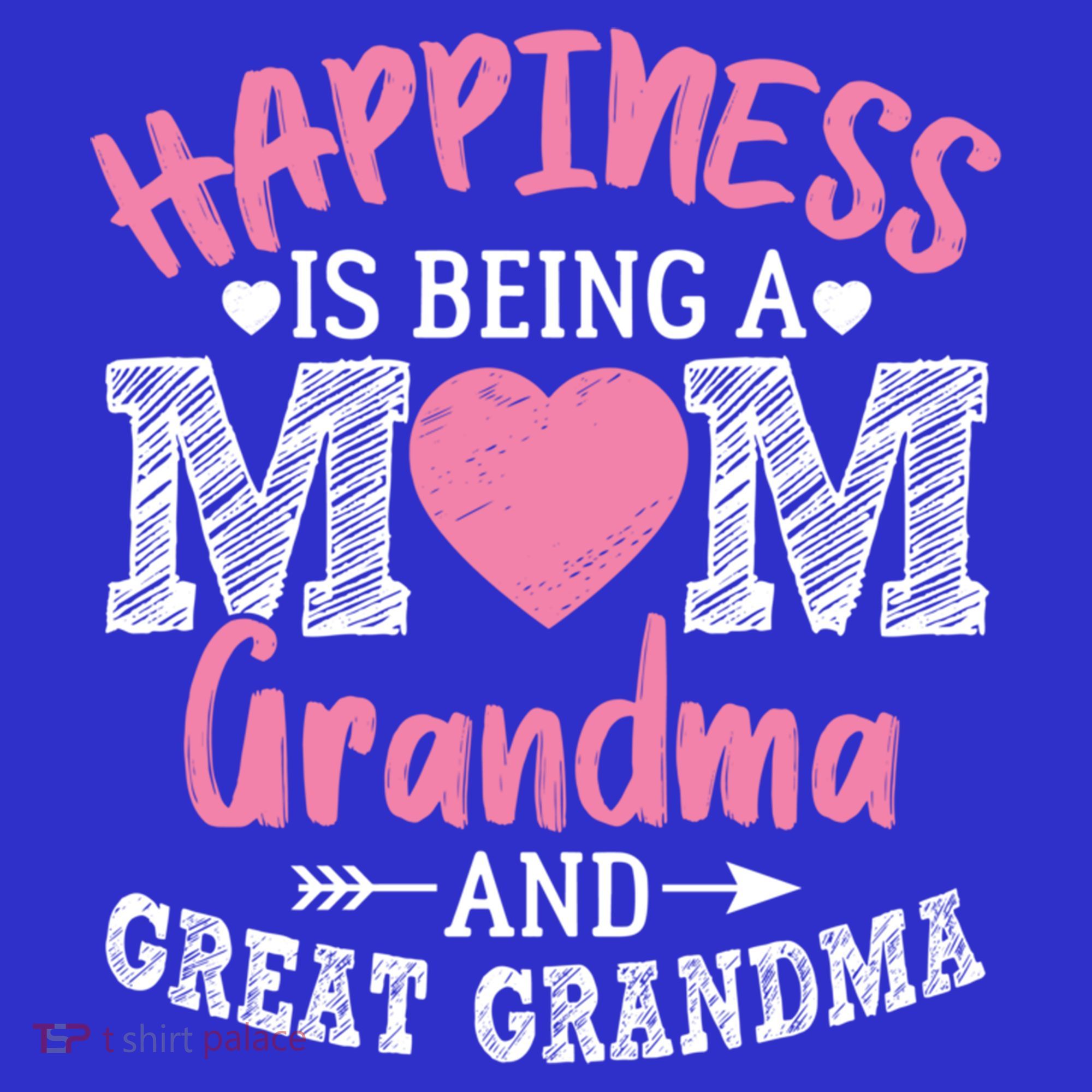 Happiness Is Being A Mom Grandma And Great Grandma Great Gift Long Sleeve Shirt