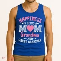 Happiness Is Being A Mom Grandma And Great Grandma Great Gift Tank Top thumb 3
