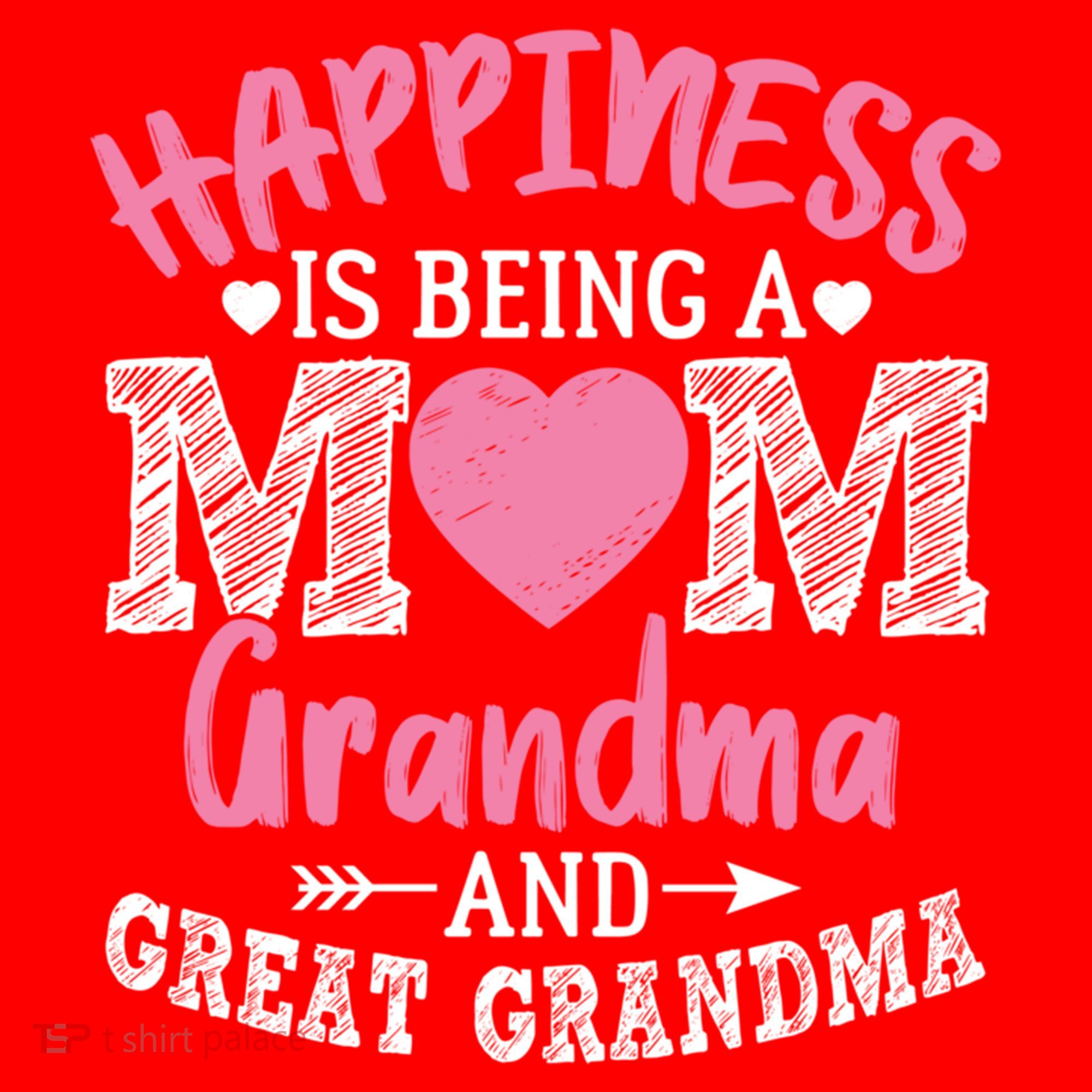 Happiness Is Being A Mom Grandma And Great Grandma Great Gift Santa Hat