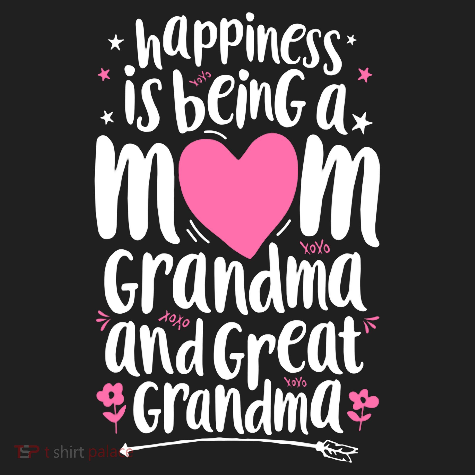 Happiness Is Being A Mom Grandma And Great Grandma Women's Sweatshirt