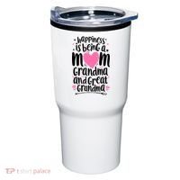 Happiness Is Being A Mom Grandma And Great Grandma Tumbler thumb 0