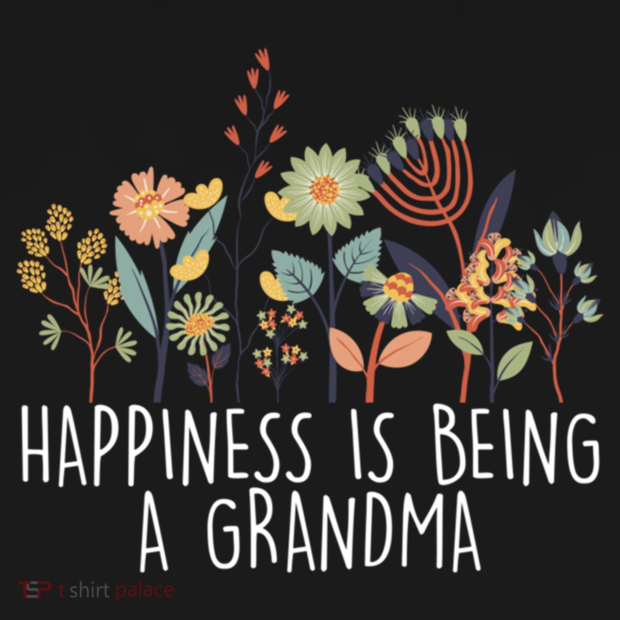 Happiness Is Being Grandma Wildflower Grandma MotherS Day Meaningful Gift Women's Hoodie
