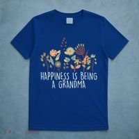 Happiness Is Being Grandma Wildflower Grandma MotherS Day Meaningful Gift T-Shirt thumb 5