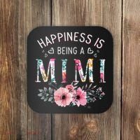 Happiness is being a Mimi Funny Mimi Mother's Day Coaster thumb 0