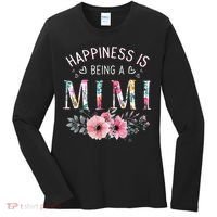 Happiness is being a Mimi Funny Mimi Mother's Day Women's Long Sleeve Shirt thumb 0