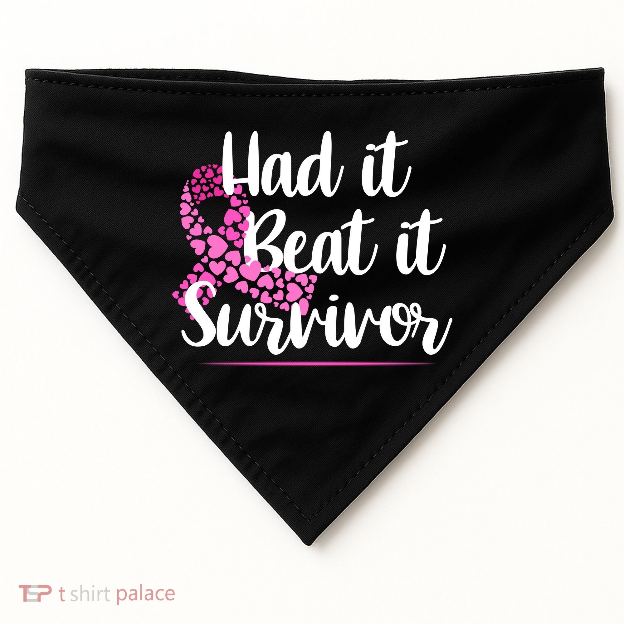 Had It Beat It Survivor Breast Cancer USA-Made Doggie Bandana