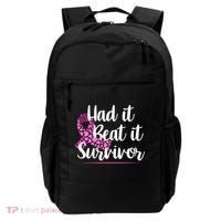 Had It Beat It Survivor Breast Cancer Backpack thumb 0