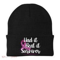 Had It Beat It Survivor Breast Cancer Beanie thumb 0