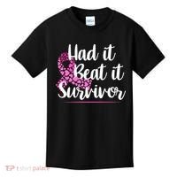 Had It Beat It Survivor Breast Cancer Kids T-Shirt thumb 0