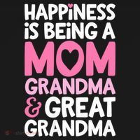 Happiness Is Being A Mom Grandma And Great Grandma Mother Women's Hoodie thumb 2