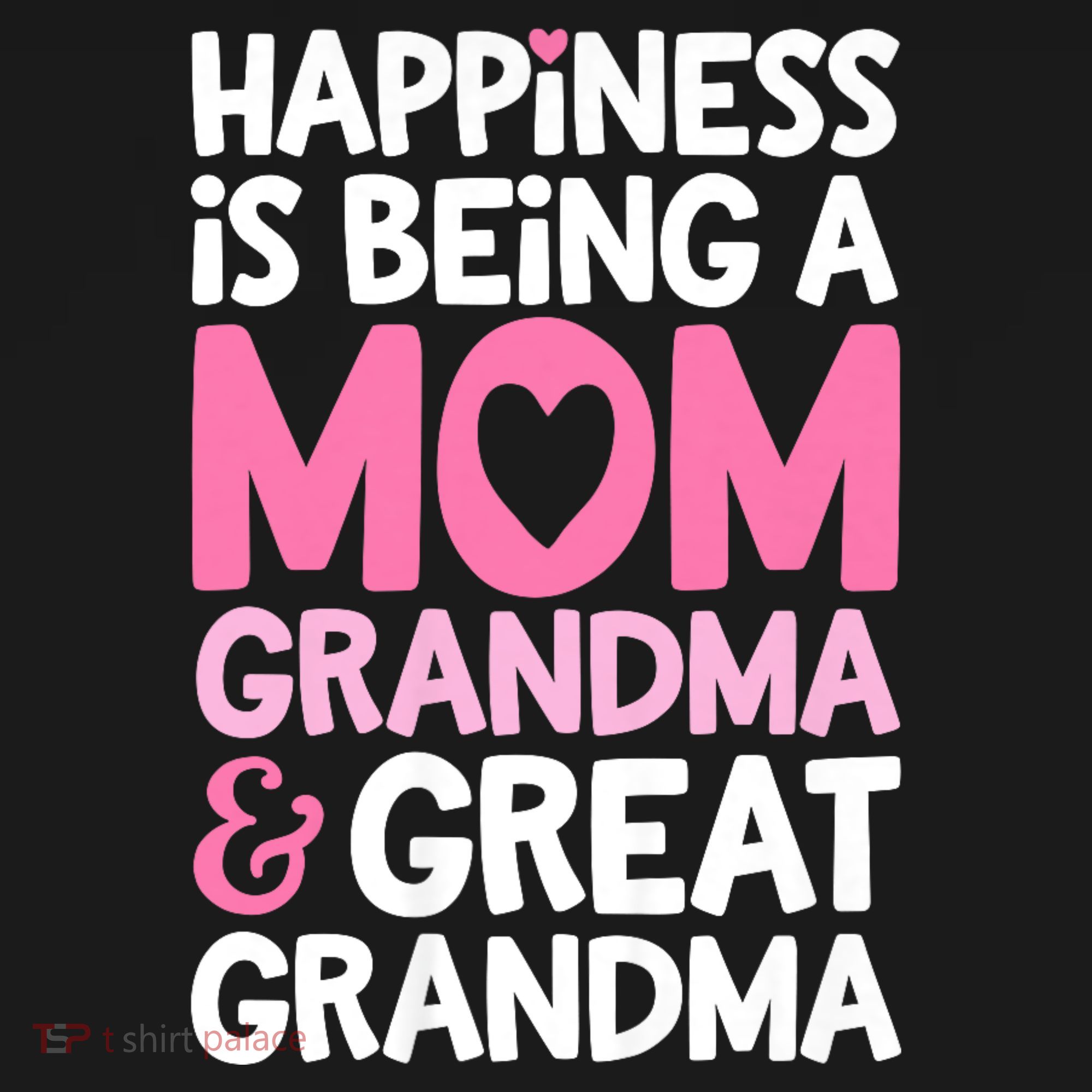 Happiness Is Being A Mom Grandma And Great Grandma Mother Women's Hoodie