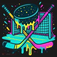 Hockey Ice Cream Drip Backpack thumb 2