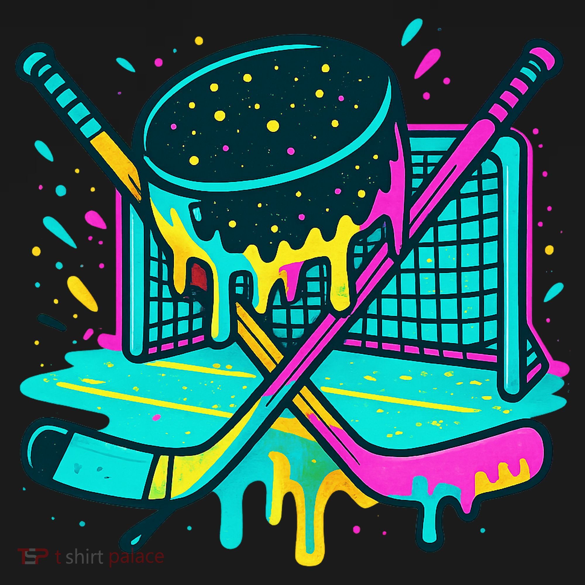 Hockey Ice Cream Drip Backpack