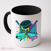 Hockey Ice Cream Drip Coffee Mug thumb 0