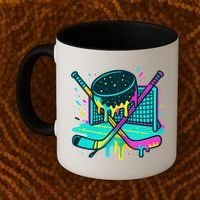 Hockey Ice Cream Drip Coffee Mug thumb 2