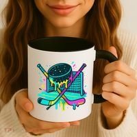 Hockey Ice Cream Drip Coffee Mug thumb 3