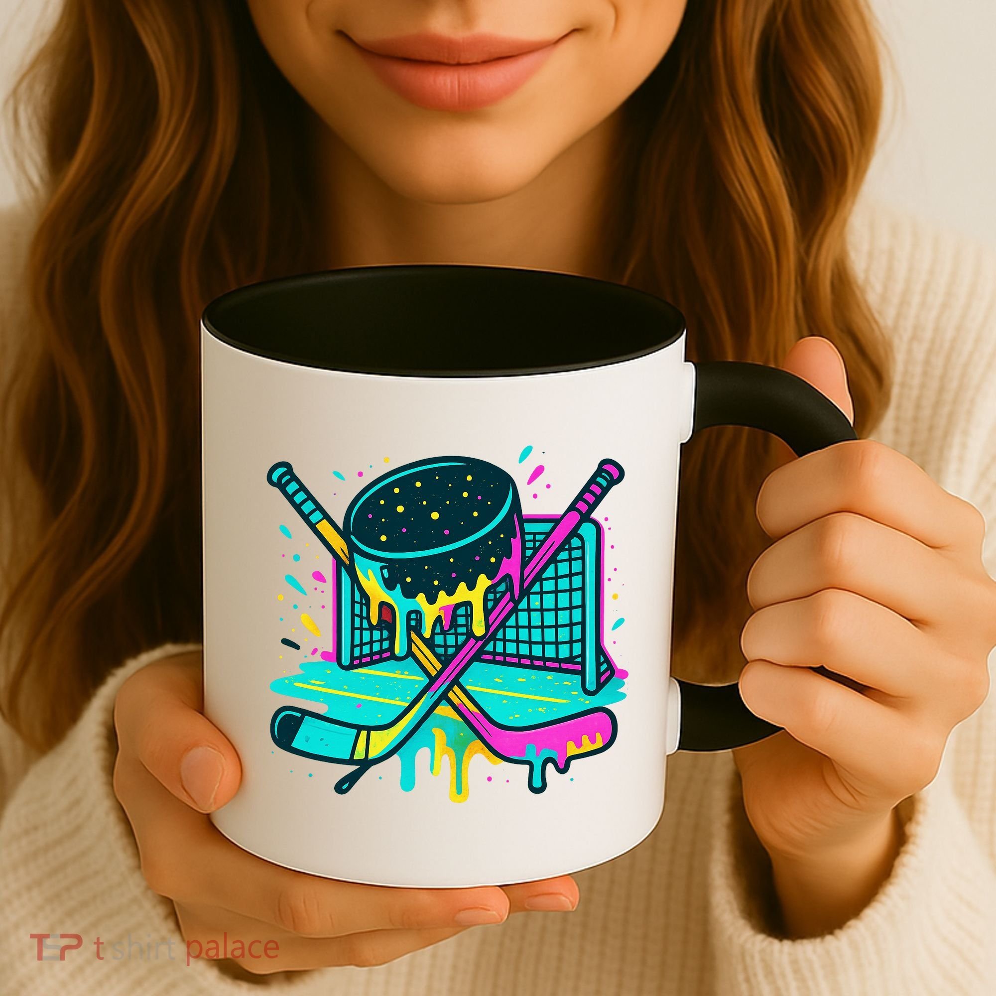 Hockey Ice Cream Drip Coffee Mug