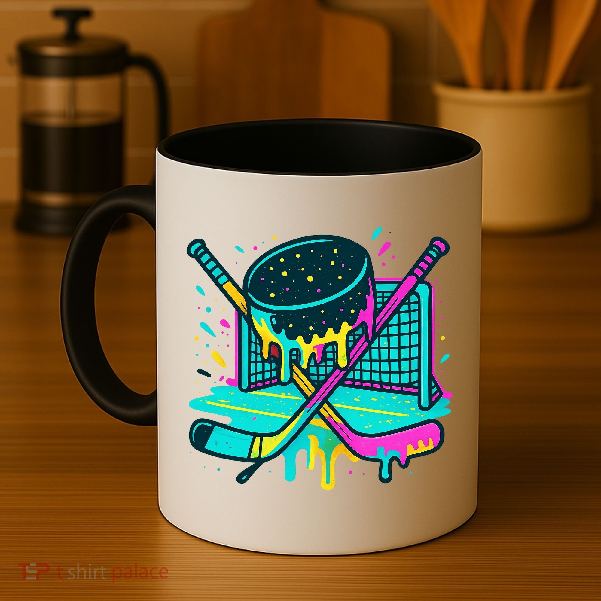 Hockey Ice Cream Drip Coffee Mug