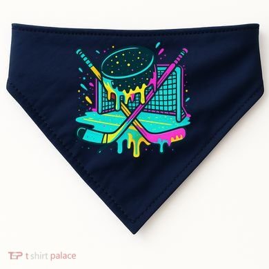 Hockey Ice Cream Drip USA-Made Doggie Bandana