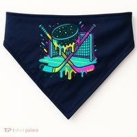Hockey Ice Cream Drip USA-Made Doggie Bandana thumb 0