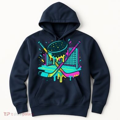 Hockey Ice Cream Drip Hoodie