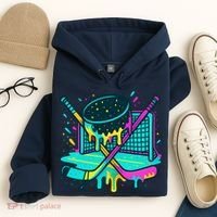 Hockey Ice Cream Drip Hoodie thumb 4