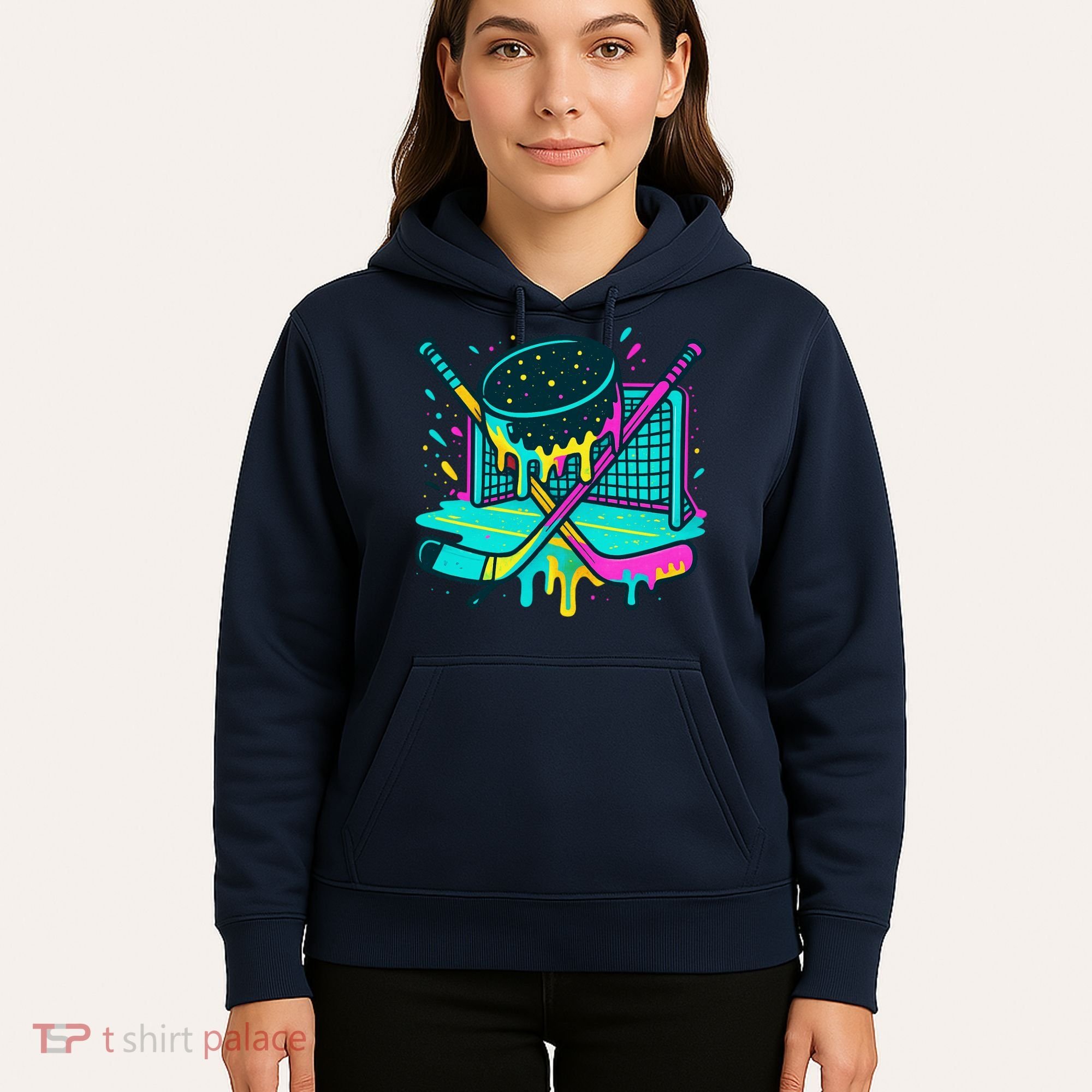 Hockey Ice Cream Drip Hoodie