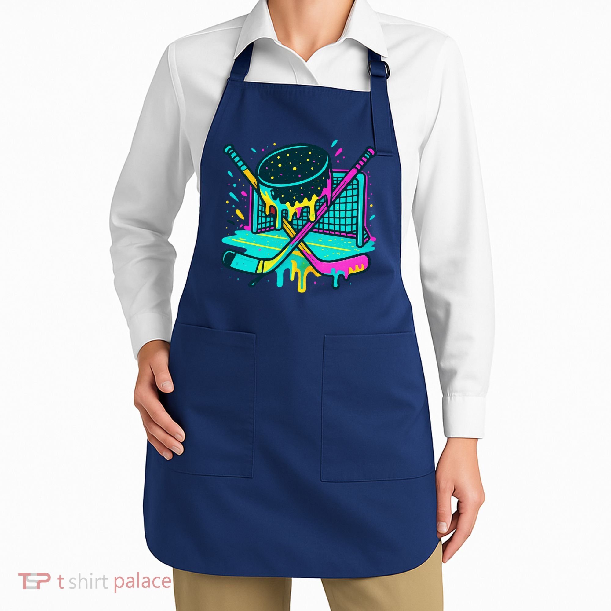 Hockey Ice Cream Drip Apron