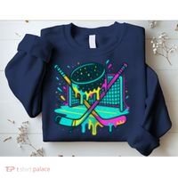Hockey Ice Cream Drip Sweatshirt thumb 2