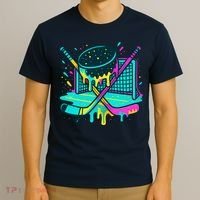 Hockey Ice Cream Drip T-Shirt thumb 3
