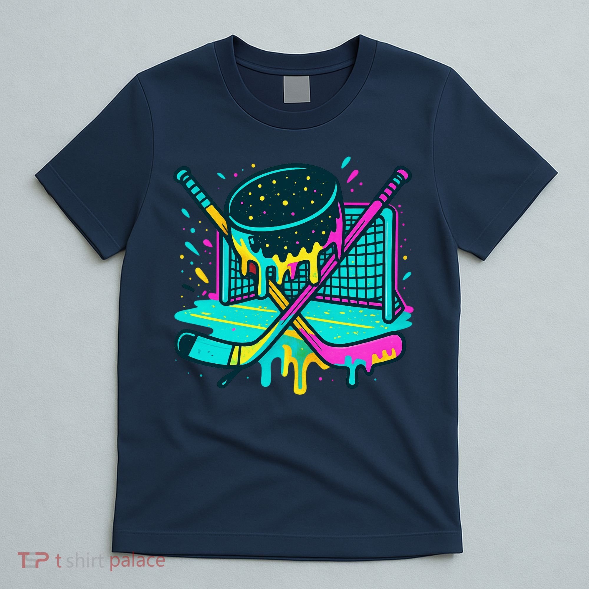 Hockey Ice Cream Drip T-Shirt