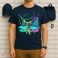 Hockey Ice Cream Drip T-Shirt thumb 6