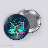 Hockey Ice Cream Drip Button thumb 0