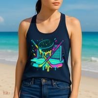 Hockey Ice Cream Drip Women's Tank Top thumb 2