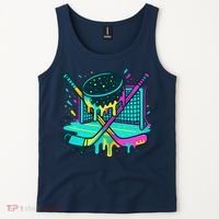 Hockey Ice Cream Drip Tank Top thumb 2