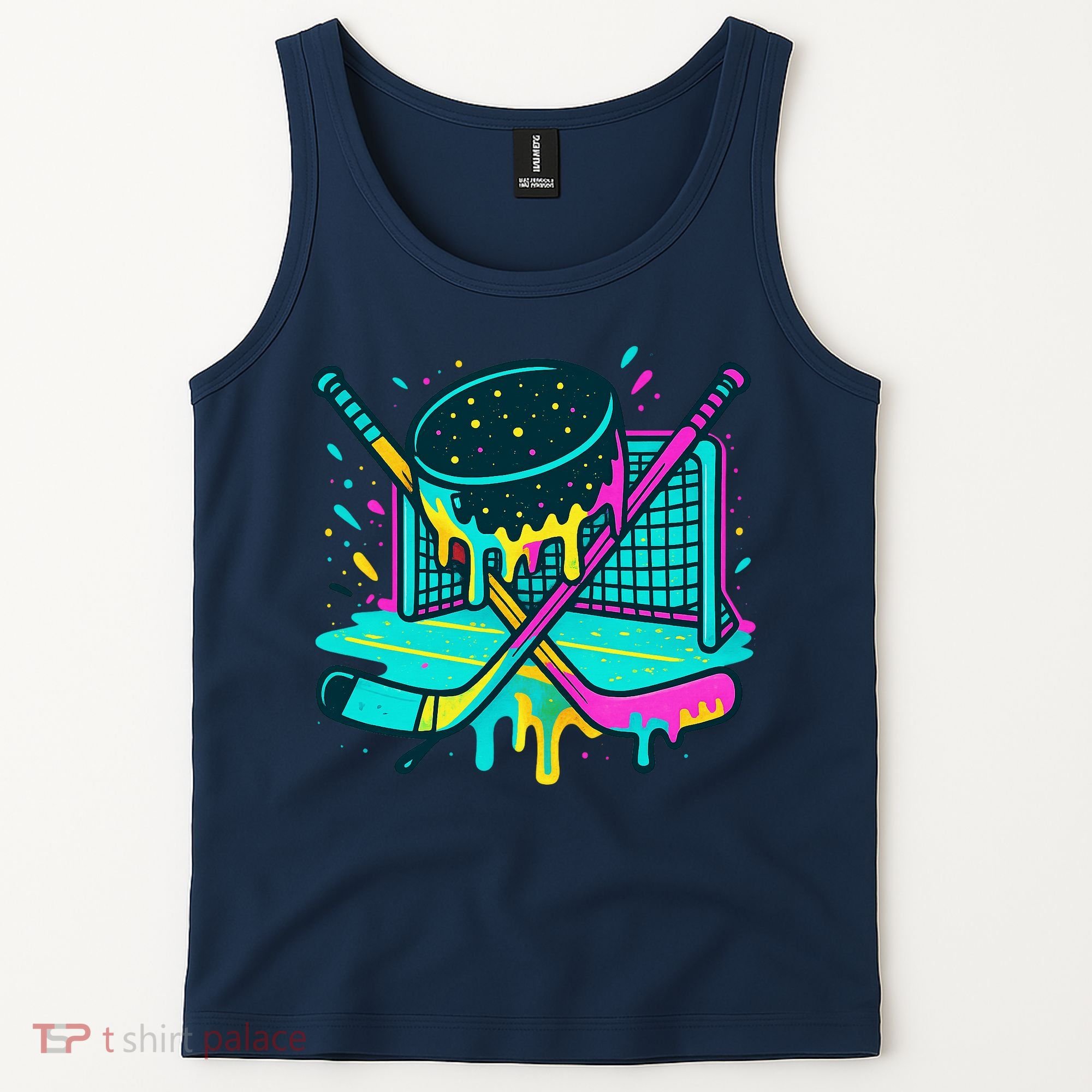 Hockey Ice Cream Drip Tank Top