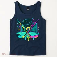 Hockey Ice Cream Drip Tank Top thumb 2