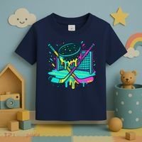 Hockey Ice Cream Drip Toddler T-Shirt thumb 3