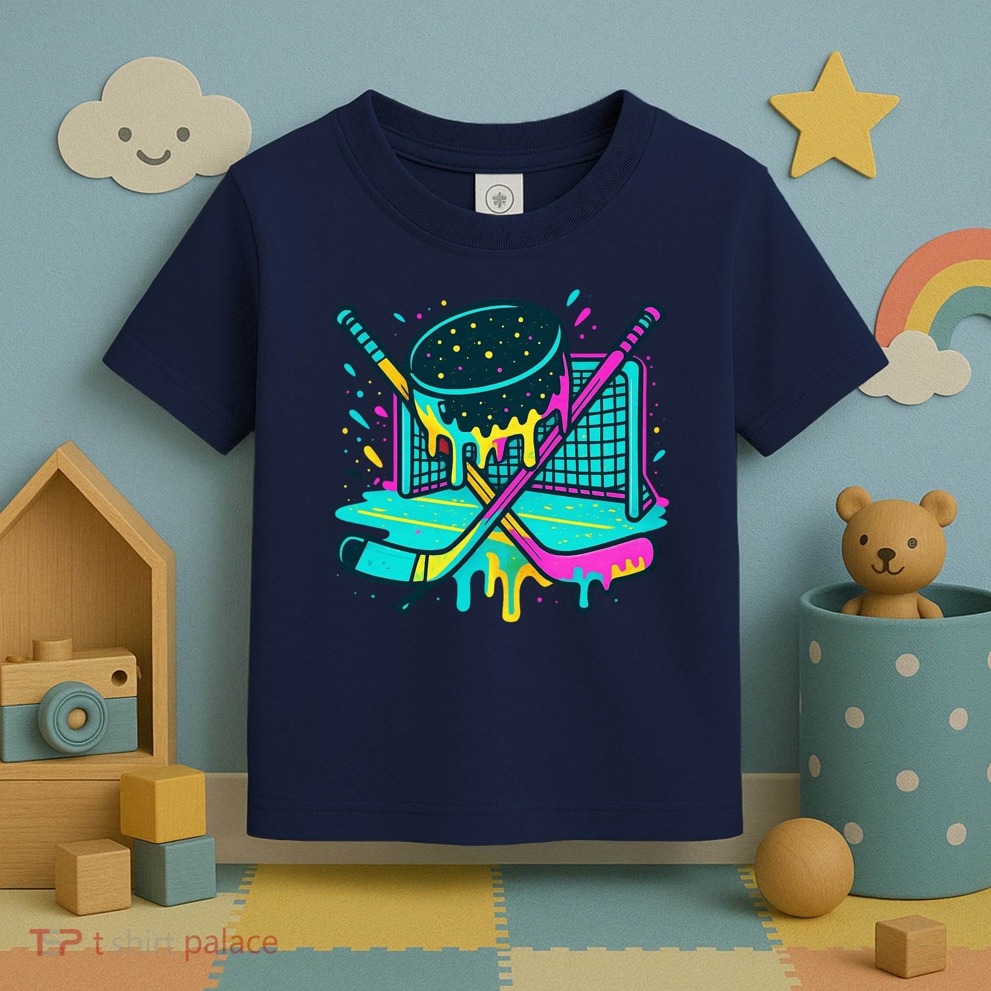 Hockey Ice Cream Drip Toddler T-Shirt