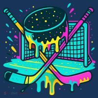 Hockey Ice Cream Drip Women's T-Shirt thumb 6