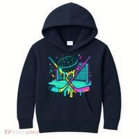 Hockey Ice Cream Drip Kids Hoodie thumb 0
