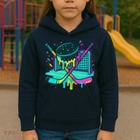 Hockey Ice Cream Drip Kids Hoodie thumb 3