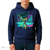 Hockey Ice Cream Drip Kids Hoodie thumb 4