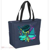 Hockey Ice Cream Drip Tote Bag thumb 2
