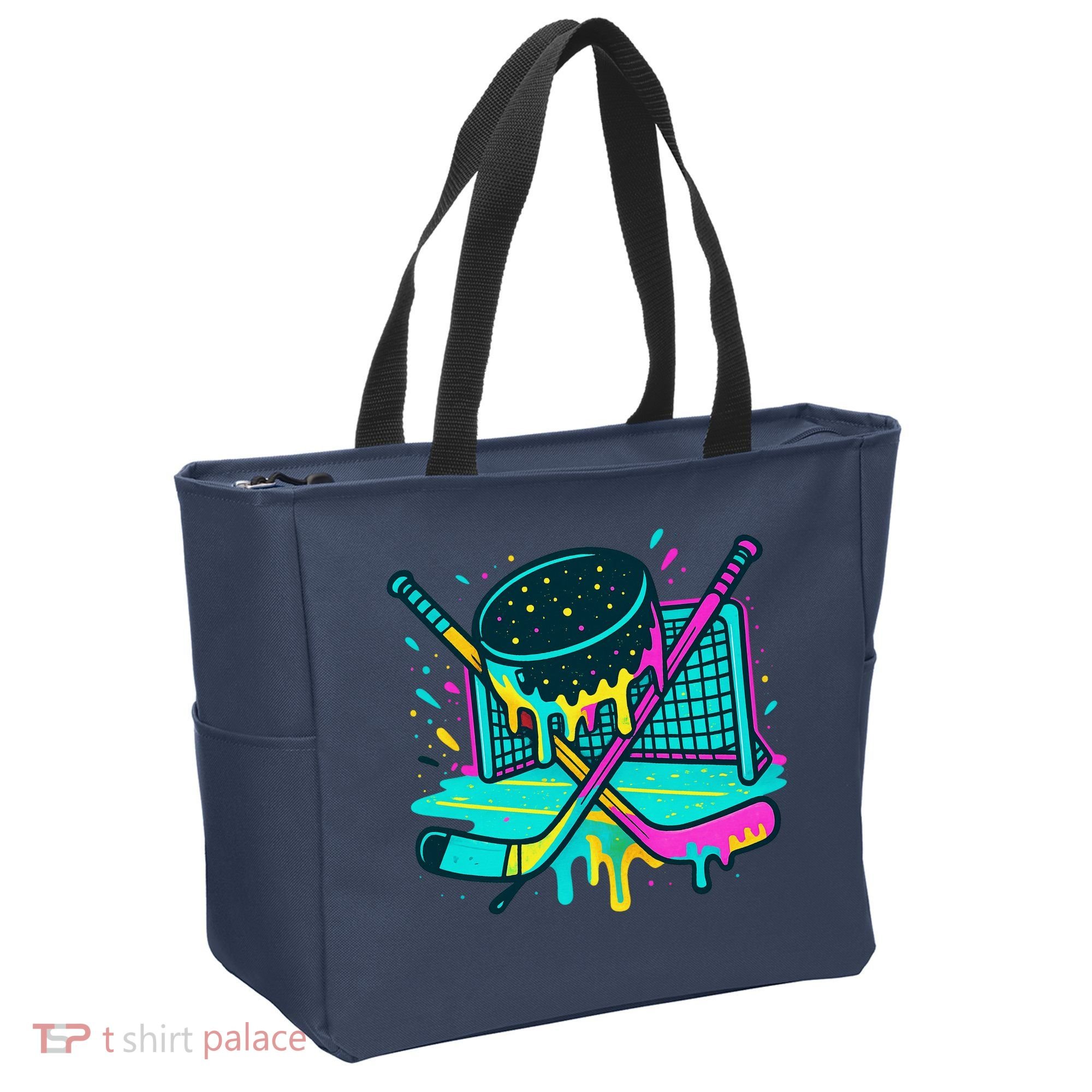 Hockey Ice Cream Drip Tote Bag