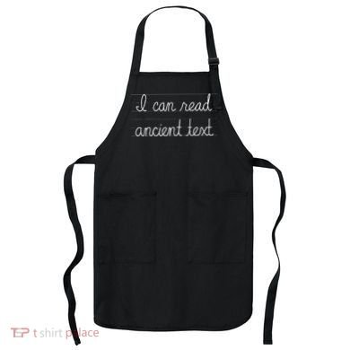 Handwriting I Can Read Ancient Text Funny Cursive Writing Gift Apron